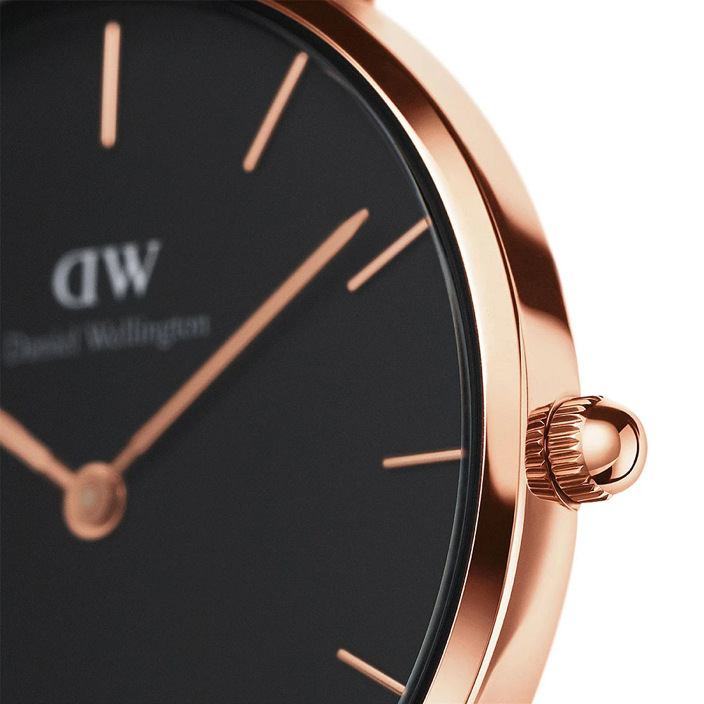 商品Daniel Wellington|包邮 | 32mm白色表盘玫瑰金表壳深棕色皮质表带石英表 DW00100171（预计 1 周发货）【Z洛杉矶直发】,价格¥834,第2张图片详细描述