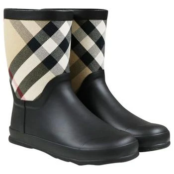 商品Burberry|Ranmoor Check Boots Black ,价格¥969,第2张图片详细描述