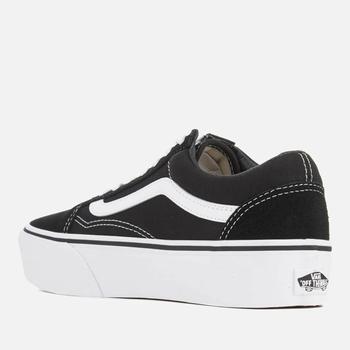 Vans Women's Old Skool Platform Trainers - Black/White商品第4张图片规格展示