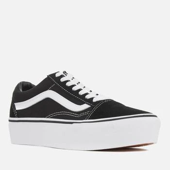 商品Vans|Vans Women's Old Skool Platform Trainers - Black/White,价格¥487,第2张图片详细描述