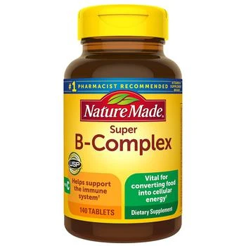 商品Nature Made|Super B Complex with Vitamin C and Folic Acid Tablets,价格¥45,第1张图片