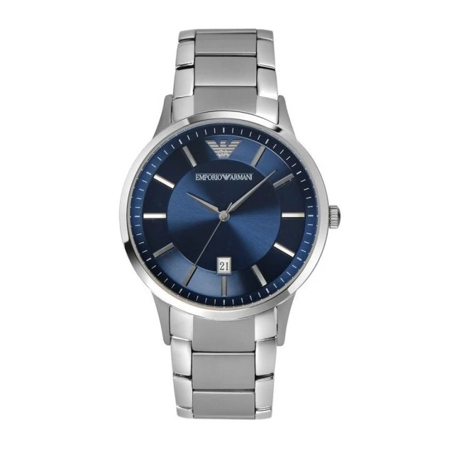 商品Emporio Armani|Emporio Armani Renato Silver Quartz Watch Blue Dial AR11180｜包邮【G纽约直发】,价格¥1193,第1张图片