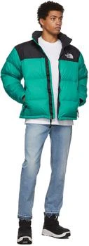 商品 The North Face|男款 1996 Retro Nuptse 复古羽绒夹克 黑绿色,价格¥1362-¥1429,第4张图片详细描述