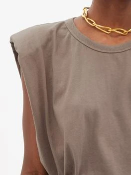 商品The Frankie Shop|Eva padded-shoulder organic cotton tank top ,价格¥705,第2张图片详细描述