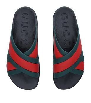 商品Gucci|Agrado Web Stripe Slides,价格¥2584,第4张图片详细描述
