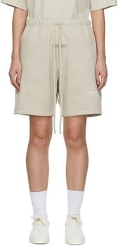 商品Essentials|Beige Fleece Shorts,价格¥578,第1张图片