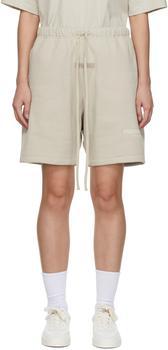 商品Essentials|Beige Fleece Shorts,价格¥574,第1张图片