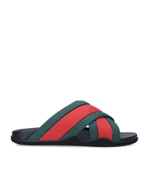 商品Gucci|Agrado Web Stripe Slides,价格¥2584,第3张图片详细描述