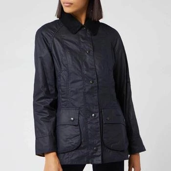 商品Barbour|Barbour Women's Beadnell Wax Jacket - Navy,价格¥1642,第1张图片