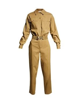 商品 Michael Kors|Utility Jumpsuit w/ MK Logo Belt ,价格¥1412,第2张图片详细描述