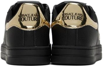 商品Versace|Black Court 88 V-Emblem Sneakers,价格¥1316,第2张图片详细描述