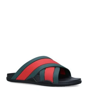 商品Gucci|Agrado Web Stripe Slides,价格¥2584,第1张图片