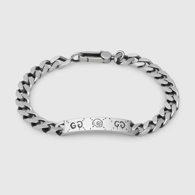 商品[国内直发] Gucci|Ghost chain bracelet in silver YBA455321001019 ,价格¥1880,第1张图片