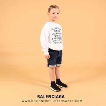 商品Balenciaga|Languages Black Logo Sweatshirt White ,价格¥1386,第3张图片详细描述