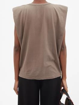 商品The Frankie Shop|Eva padded-shoulder organic cotton tank top ,价格¥705,第4张图片详细描述