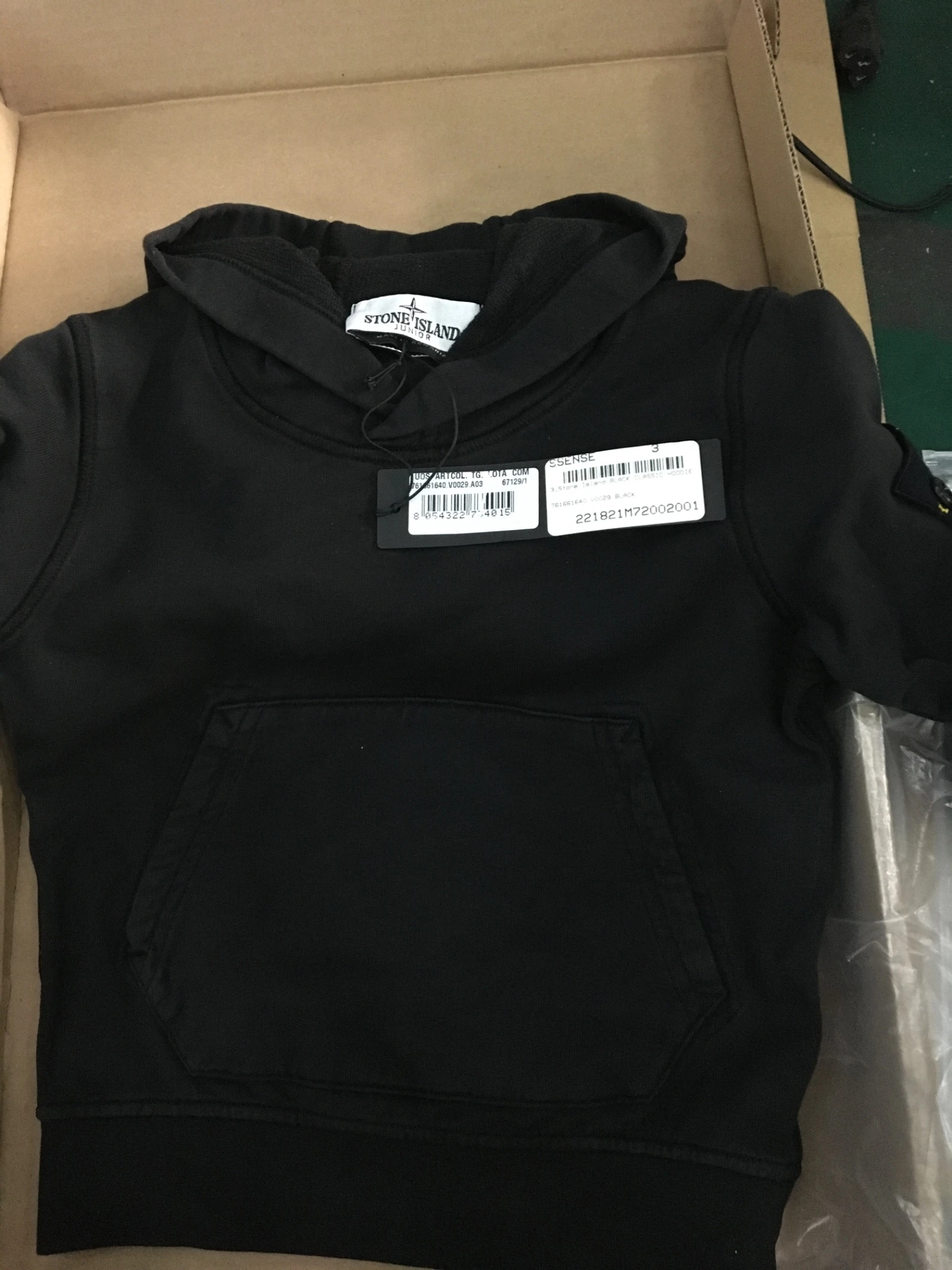 商品Stone Island |Stone Island Junior Logo Patch Hoodie ,价格¥919,第2张图片详细描述