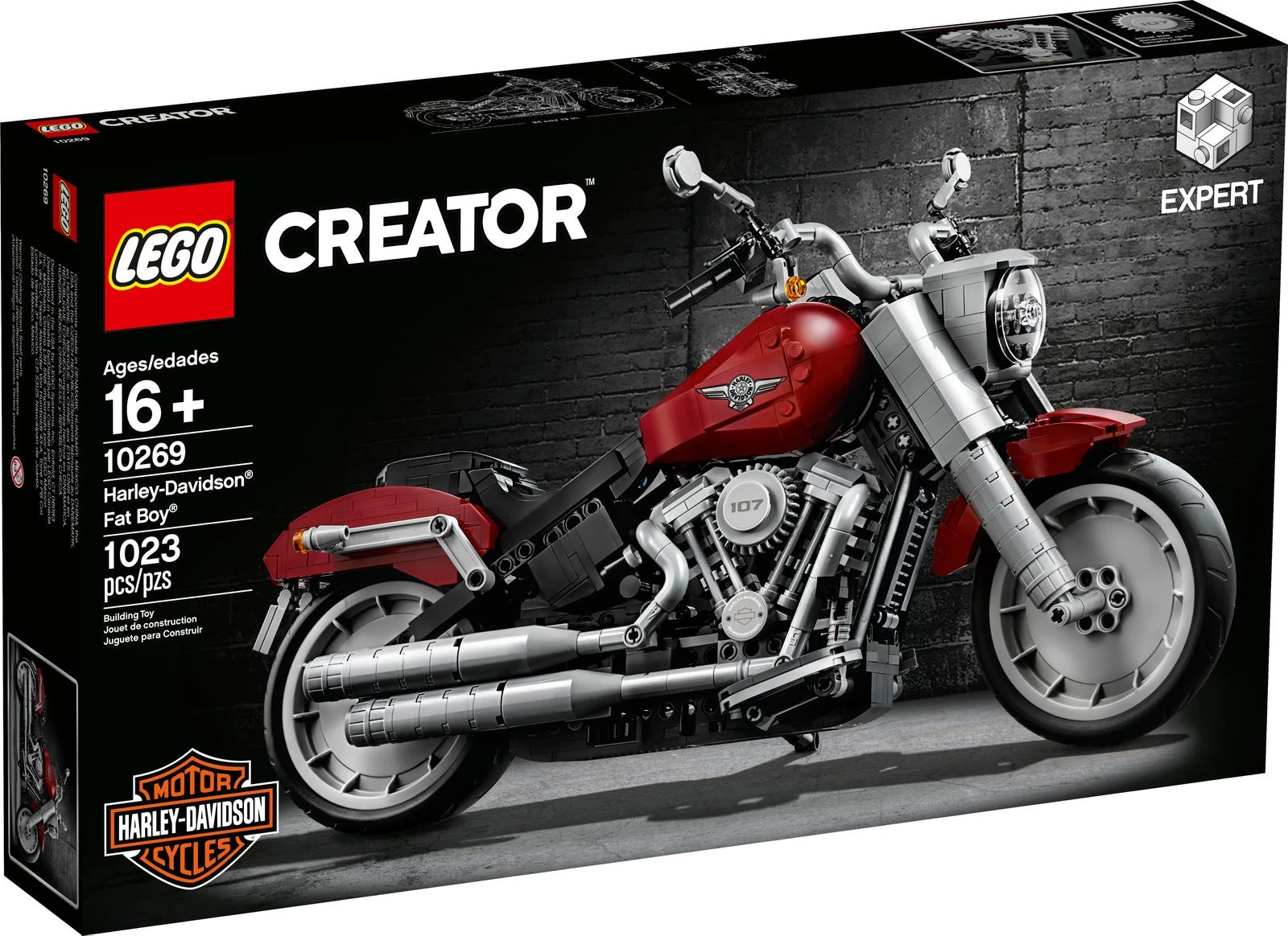 商品LEGO|包邮 | creator系列哈雷戴维森摩托车 10269【G洛杉矶直发】,价格¥766,第1张图片