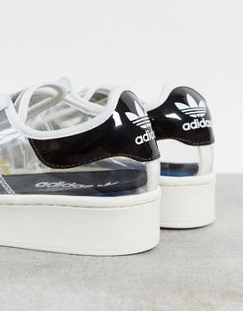 adidas Originals Superstar bold trainers with transparent panels in white商品第4张图片规格展示