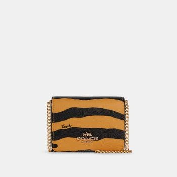 Coach  COACH Mini Wallet On A Chain With Tiger Print 1
