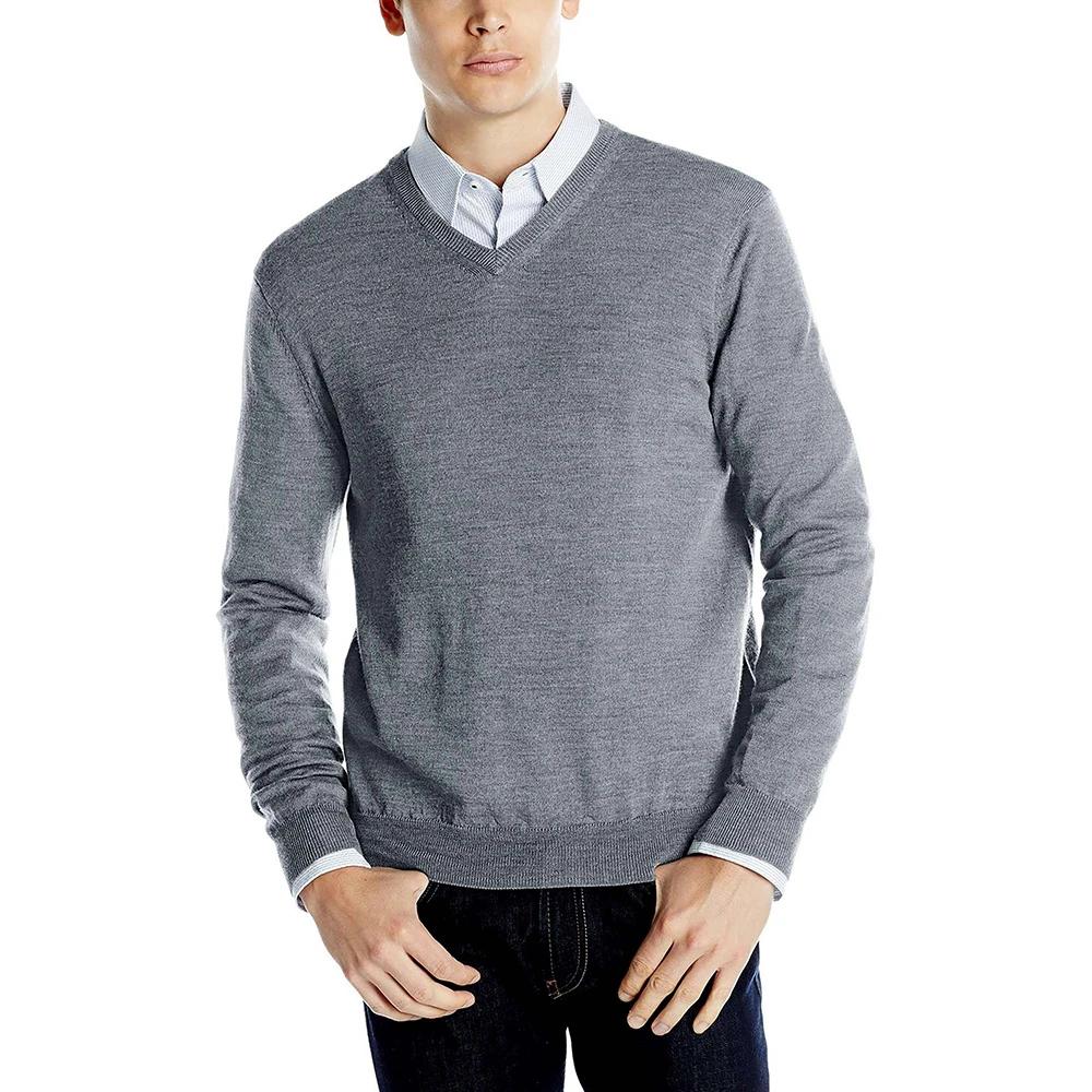 商品Calvin Klein|包邮 | 男士V领羊毛衫 40QS300-053（预计1周发货）【Z洛杉矶直发】,价格¥373,第1张图片