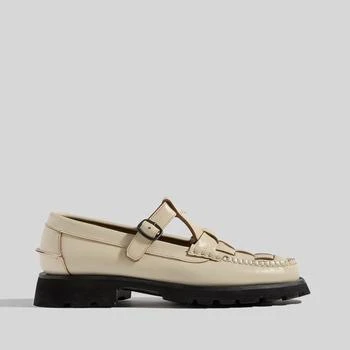 商品Hereu|Hereu Women's Soller Sport Leather Flats - Custard ,价格¥2476,第1张图片