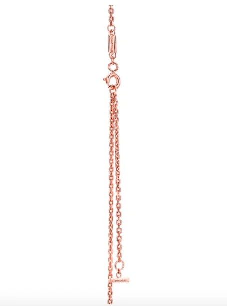 Tiffany 小号T 笑脸项链 18k玫瑰金 美国官网参考价$975 商品
