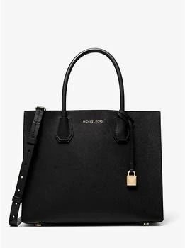 商品Michael Kors|Mercer 大号风琴款手提包黑色【S北美特拉华直发】,价格¥1165,第1张图片