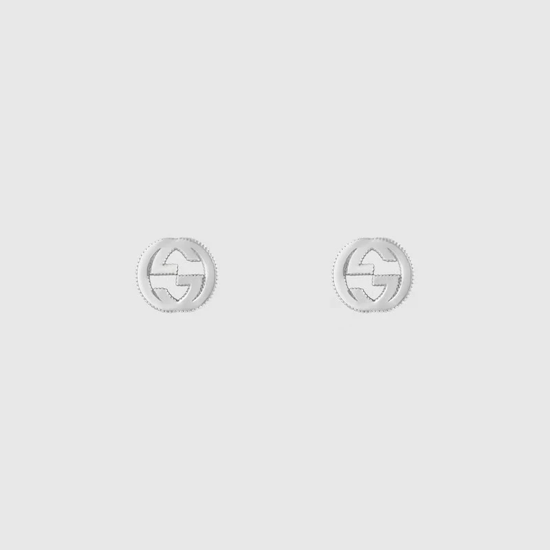 商品Gucci|Interlocking G earrings in silver YBD47922700100U｜包邮【Z洛杉矶直发】,价格¥1952,第1张图片
