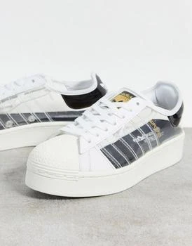 商品Adidas|adidas Originals Superstar bold trainers with transparent panels in white,价格¥368,第1张图片