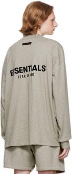 商品Essentials|灰色纯棉长袖T恤,价格¥337-¥373,第3张图片详细描述