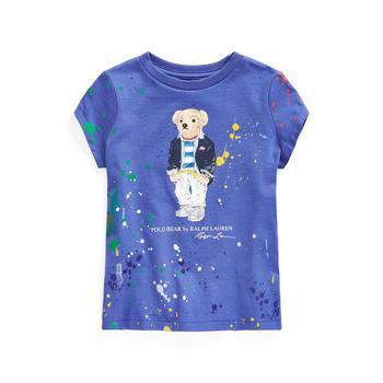 商品Ralph Lauren|Toddler Girls Polo Bear Jersey T-shirt ,价格¥130,第1张图片