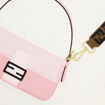 商品Fendi|Bag Print T Shirt White & Pink,价格¥1840,第2张图片详细描述