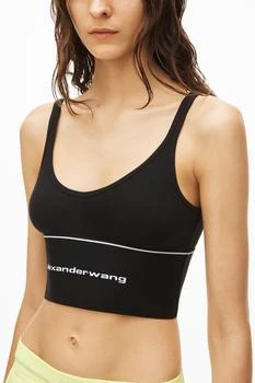 商品alexanderwang|亚历山大·王 罗纹平纹针织徽标弹性文胸,价格¥1161,第4张图片详细描述