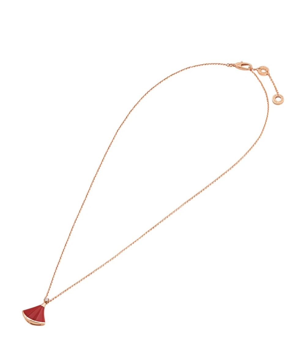 商品BVLGARI|Rose Gold, Carnelian And Diamond Divas' Dream Necklace(CL857199),价格¥17150,第1张图片