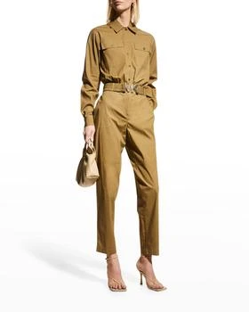 商品 Michael Kors|Utility Jumpsuit w/ MK Logo Belt ,价格¥1412,第1张图片