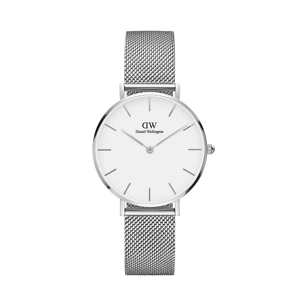 商品Daniel Wellington|包邮 |  32mm白色表盘银色表壳银色链条表带石英表 DW00100164（预计 1 周发货）【Z洛杉矶直发】,价格¥899,第1张图片