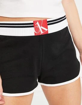 商品Calvin Klein|Calvin Klein loungewear sleep shorts in black ,价格¥329,第3张图片详细描述