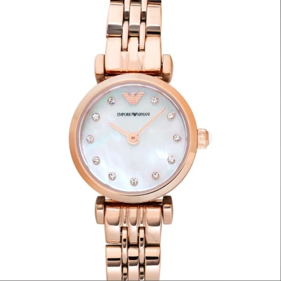 Emporio Armani Women's Rose Gold-Tone Stainless Steel Watch 22MM