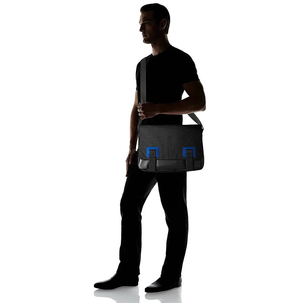 商品Calvin Klein|包邮 | 黑色尼龙+聚亚安酯电脑包 750234-Black（预计一周发货）【Z洛杉矶直发】,价格¥843,第5张图片详细描述