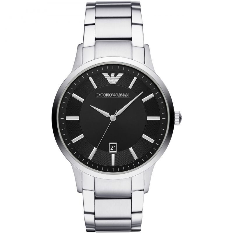 商品 Emporio Armani Renato Quartz Black Dial Stainless Steel Men's Watch AR11181｜包邮【G纽约直发】 图