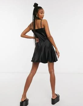 商品COLLUSION|COLLUSION plain mini slip dress in black ,价格¥122,第4张图片详细描述