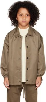 商品Essentials|Kids Brown '1977' Coaches Jacket ,价格¥541,第1张图片