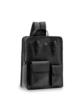 商品The Bridge|Story Uomo Genuine Leather Squared Backpack w/two Front Pockets,价格¥3774,第1张图片