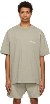 商品Essentials|Green Cotton Jersey T-Shirt,价格¥400,第1张图片