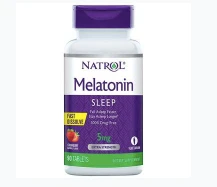 商品Natrol|Melatonin 5 mg Fast Dissolve Tablets Strawberry,价格¥57,第1张图片