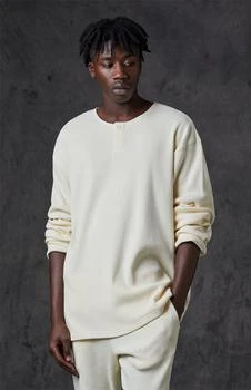 Essentials Cream Thermal Long Sleeve Henley T-Shirt｜包邮【S北美特拉华直发】 商品