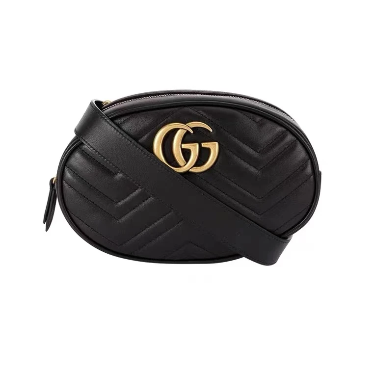 商品Gucci|GUCCI 古驰 女士黑色牛皮手袋腰包 491294-DSVRT-1000 ,价格¥7727,第1张图片