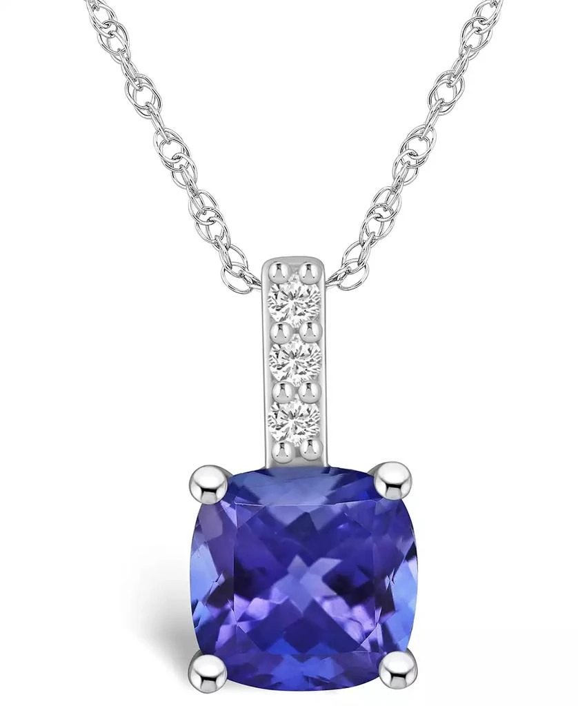 商品Macy's|Tanzanite (2-1/3 Ct. t.w.) and Diamond Accent Pendant Necklace,价格¥6937,第1张图片