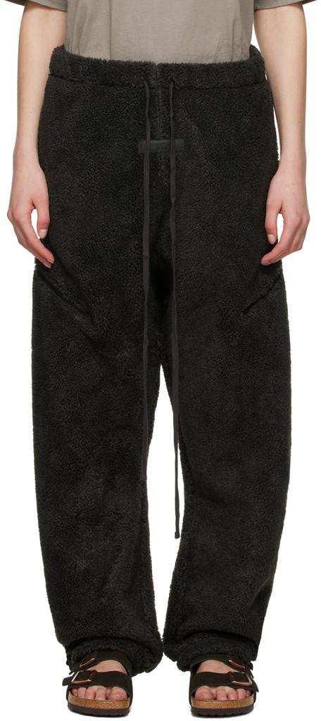 Black Polyester Lounge Pants商品第1张图片规格展示