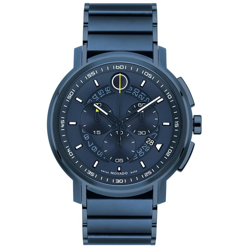 商品Movado|Strato Men's Swiss Blue Stainless Steel Bracelet Watch 44mm,价格¥16340,第1张图片